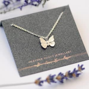 Dainty butterfly necklace