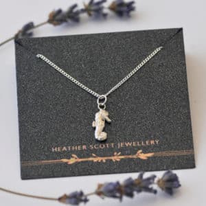 Silver seahorse necklace