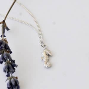 Silver seahorse necklace