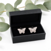 Handmade silver butterfly cufflinks
