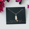 Silver feather necklace