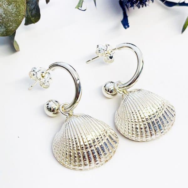 Large shell earrings