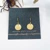 Gold hammered disc earrings