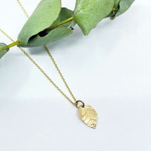 Gold leaf necklace