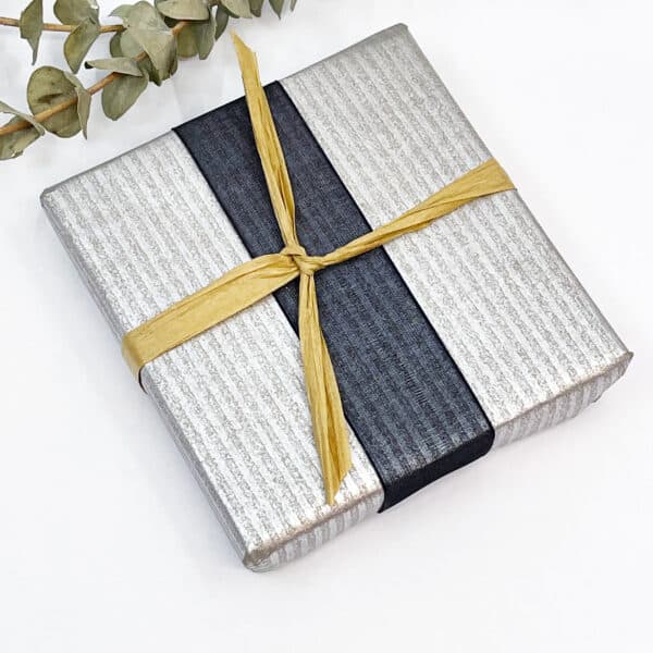 Gift wrapped box, no gift tag