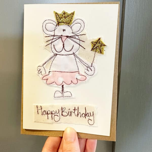 Happy birthday card, mouse design
