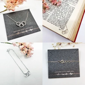 A selection of images of. Silver infinity circles bracelet by Heather Scott Jewellery