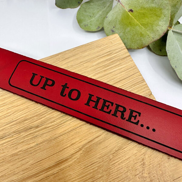 ‘Up to here’ leather bookmark - Image 3