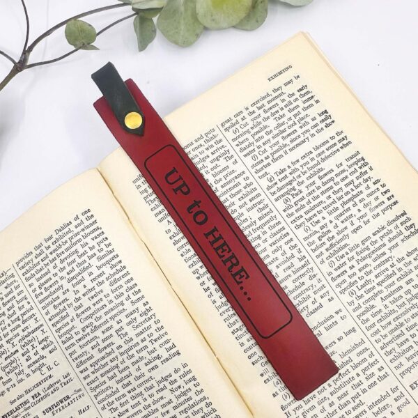 ‘Up to here’ leather bookmark - Image 5