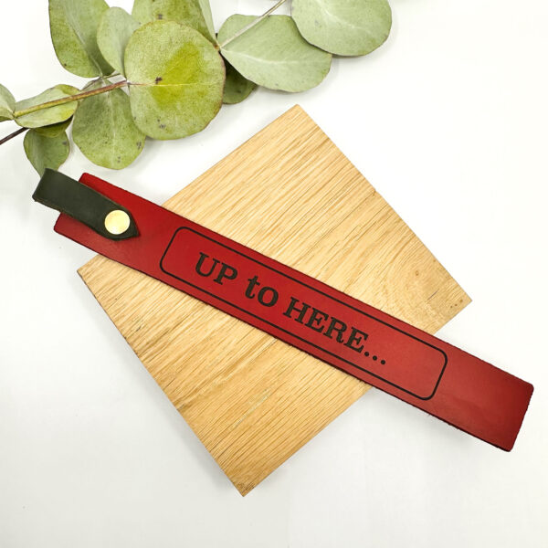 ‘Up to here’ leather bookmark - Image 2