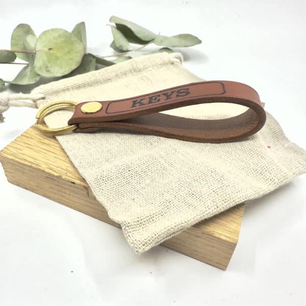 Leather keyring, 'Keys' - Image 3