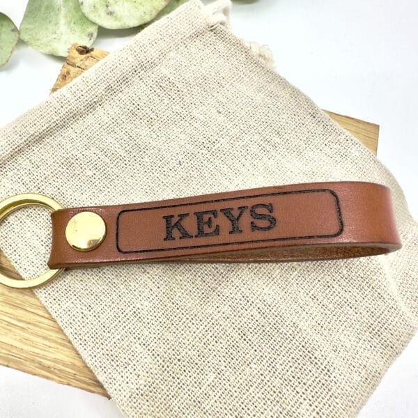 Leather keyring, 'Keys'