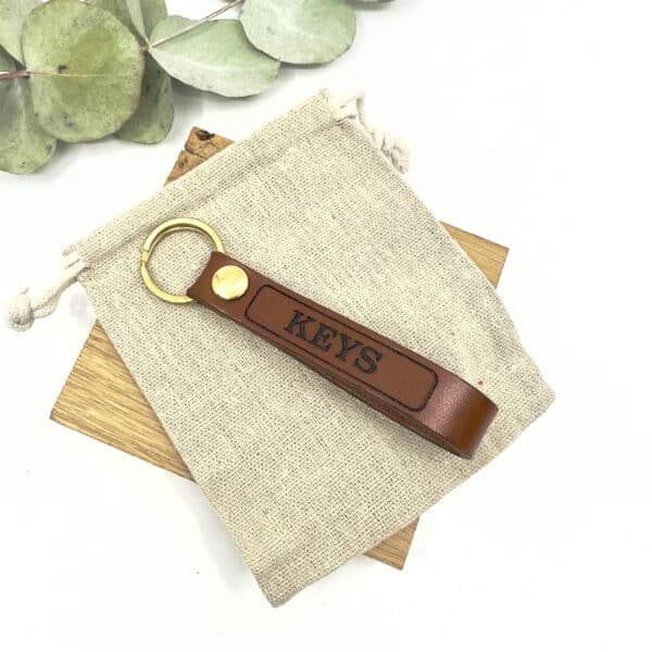 Leather keyring, 'Keys' - Image 2
