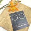 Silver twist hoop earrings