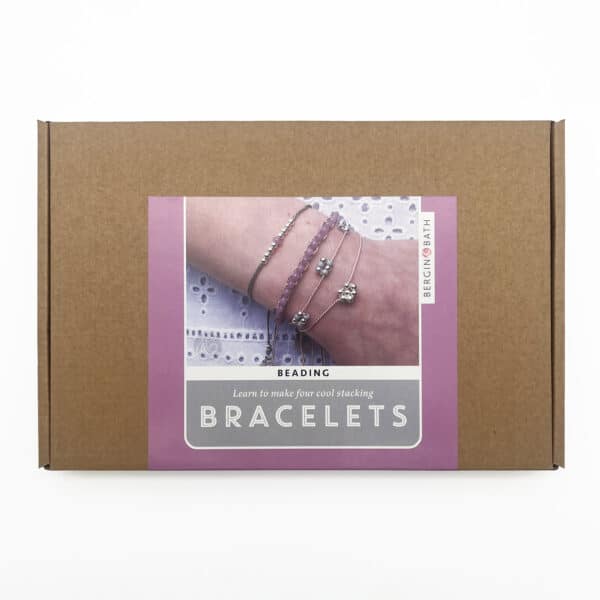 Beaded bracelets kit: Silver