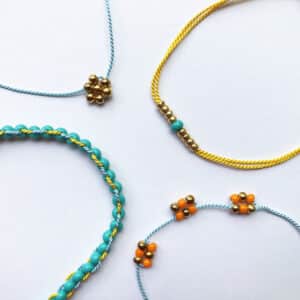 Alternative view of Beaded bracelets kit: Gold