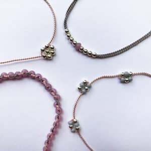 Alternative view of Beaded bracelets kit: Silver