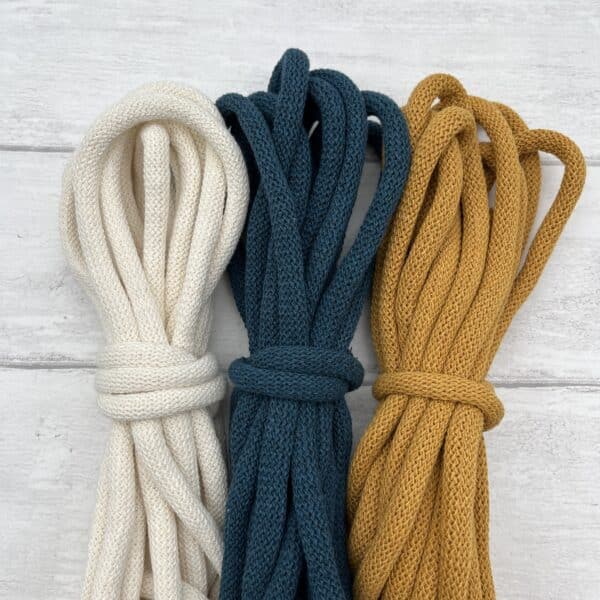Macrame Kit: Rope Jewellery - Yellow, Navy and White - Image 3