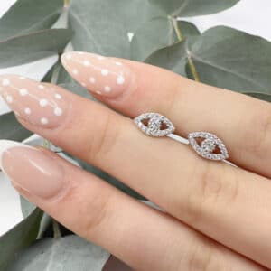 Alternative view of C.Z eye studs