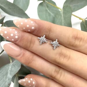 Alternative view of C.Z star studs