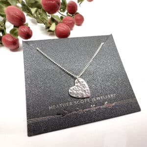 Alternative view of Textured Heart Necklace