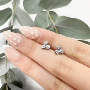 Alternative view of Triple C.Z studs