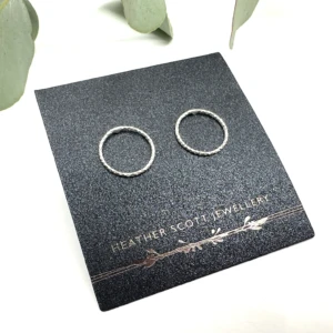 Textured circle studs 1