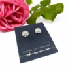 Silver rose earrings by Heather Scott Jewellery